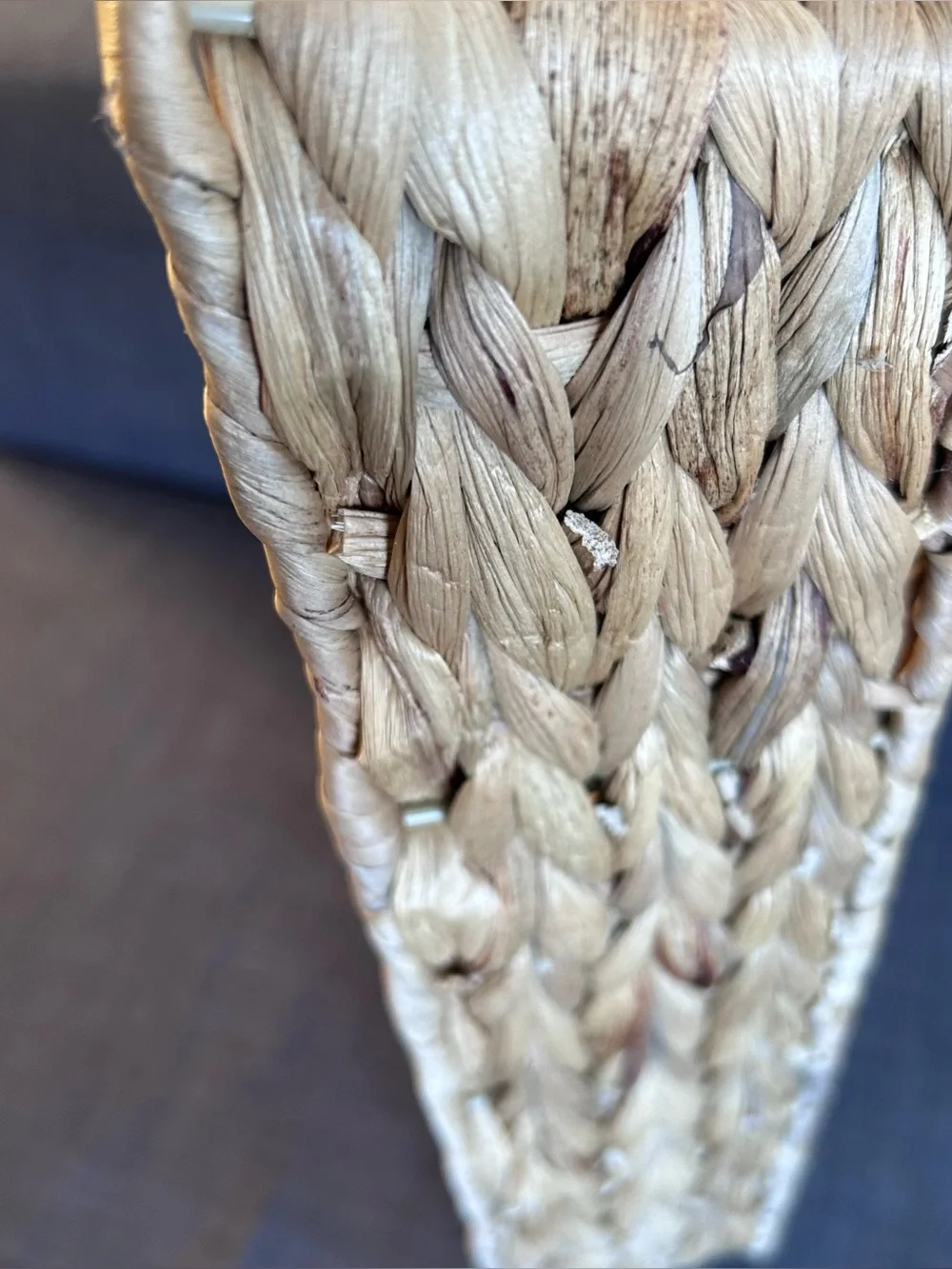NTW HARRY & DAVID Sturdy Water Hyacinth Woven Storage Tray Basket #0701261